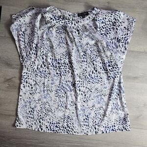 The Limited Small Women's Animal Print Blouse - Blue White and Black [17]